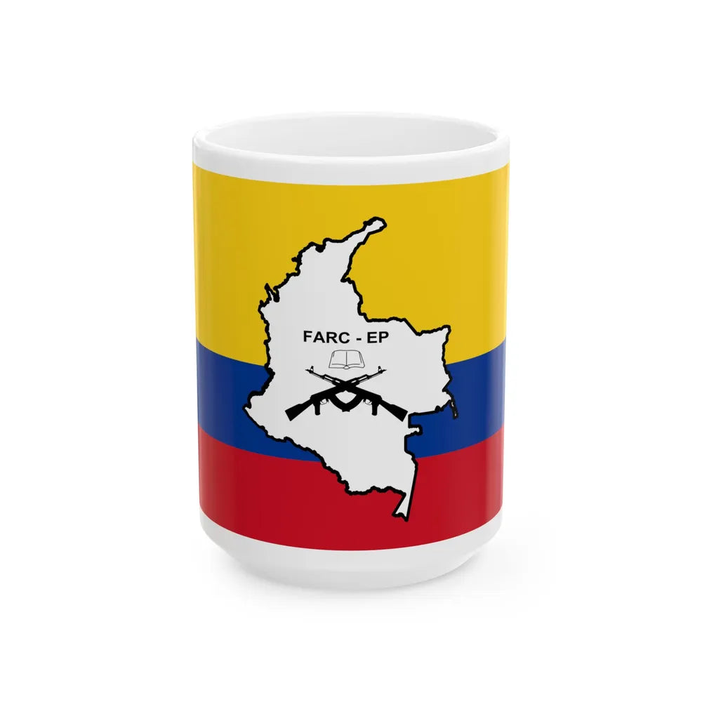 Flag of the FARC-EP (Colombia) White Coffee Mug 15oz - Go Mug Yourself