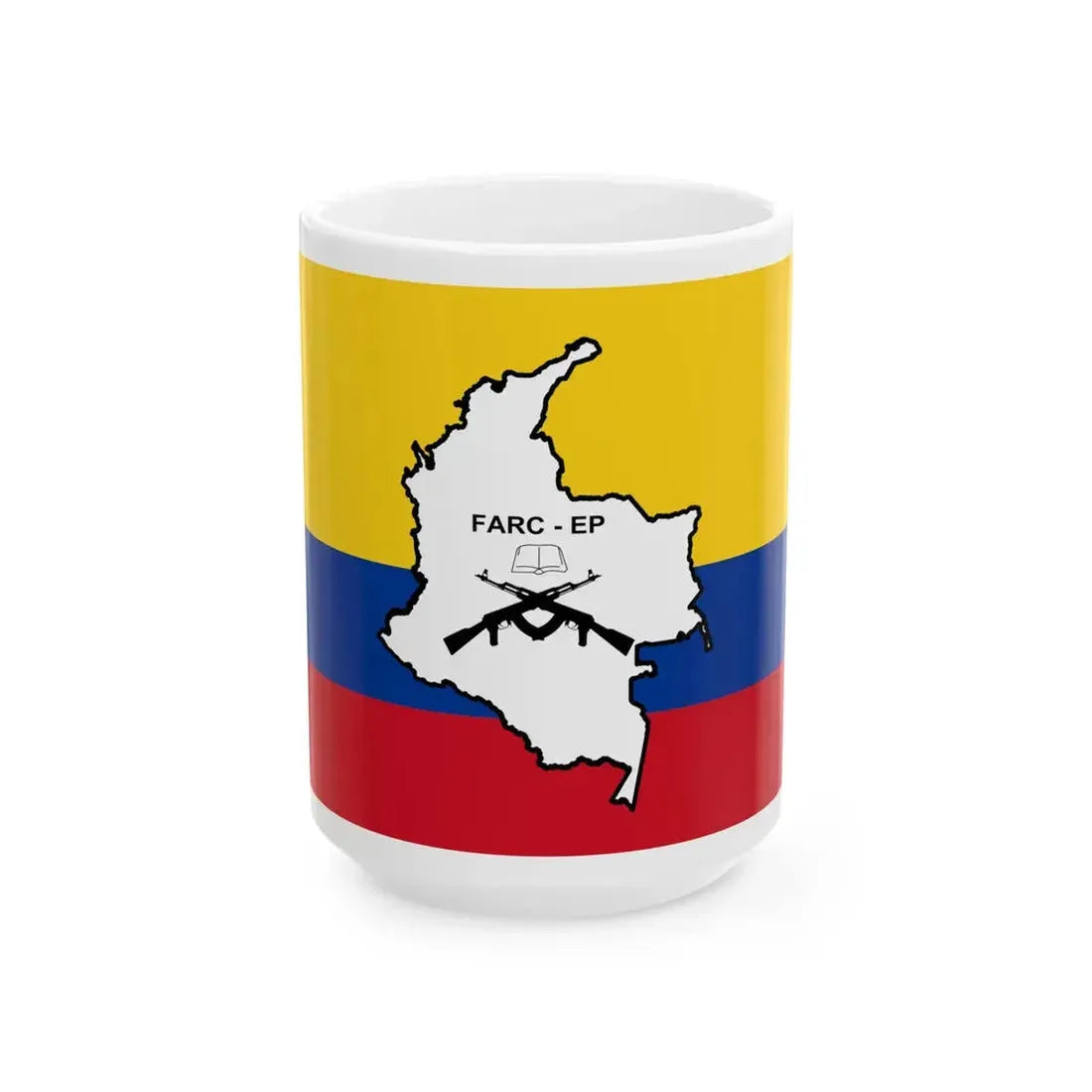 Flag of the FARC-EP (Colombia) White Coffee Mug 15oz - Go Mug Yourself
