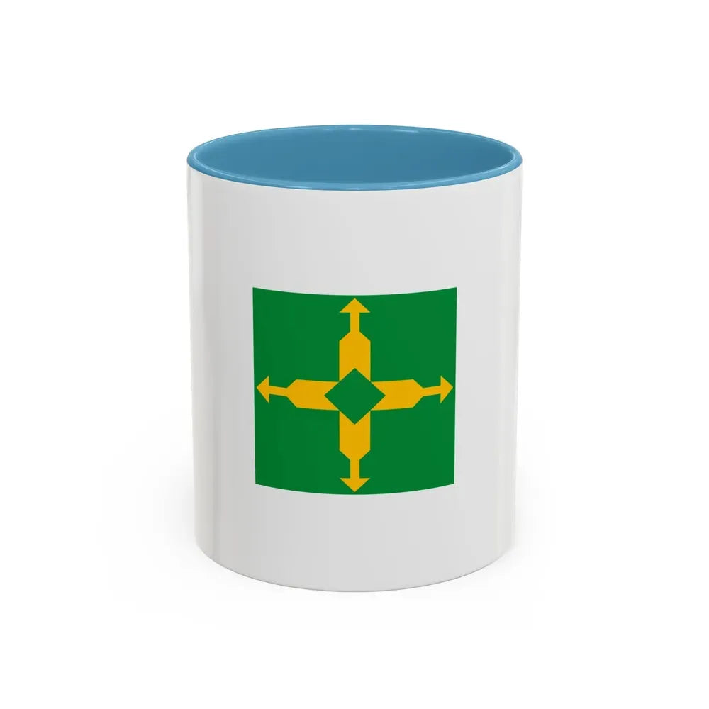Flag of the Federal District Brazil - Accent Coffee Mug 11oz Light Blue - Go Mug Yourself