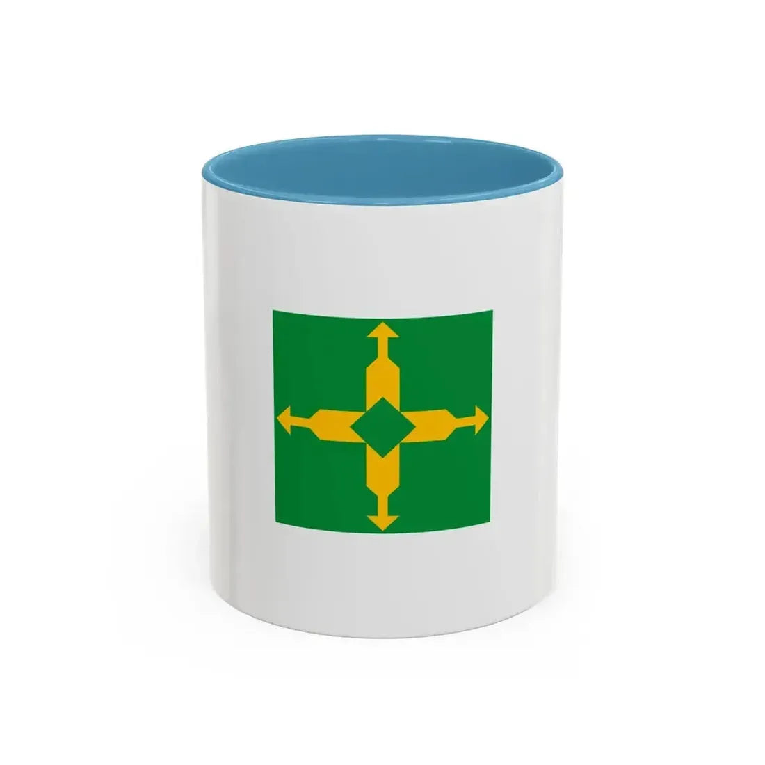 Flag of the Federal District Brazil - Accent Coffee Mug 11oz Light Blue - Go Mug Yourself