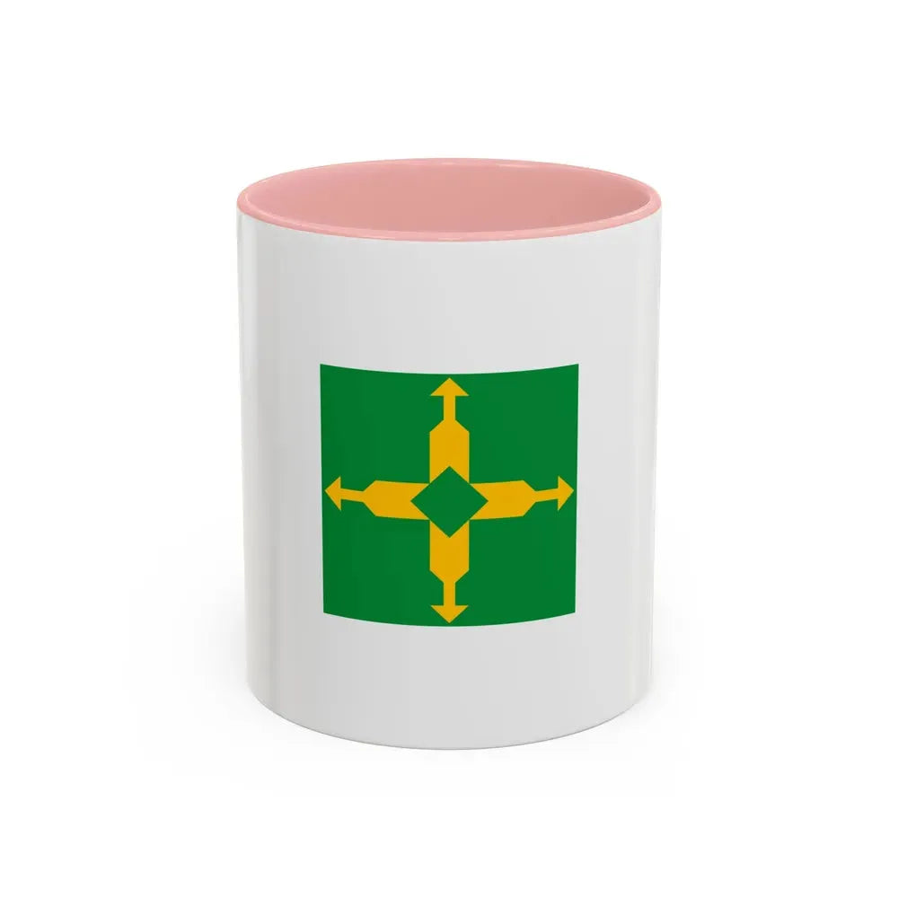 Flag of the Federal District Brazil - Accent Coffee Mug 11oz Pink - Go Mug Yourself
