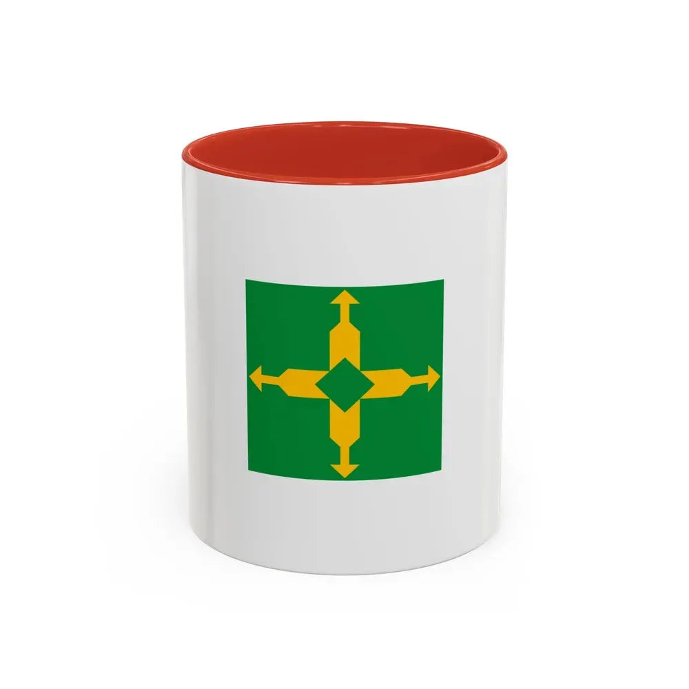 Flag of the Federal District Brazil - Accent Coffee Mug 11oz Red - Go Mug Yourself