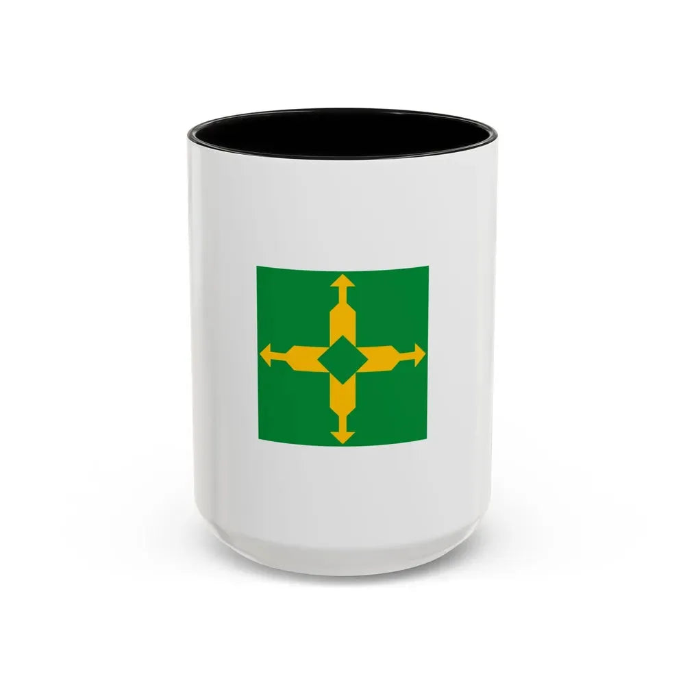 Flag of the Federal District Brazil - Accent Coffee Mug 15oz Black - Go Mug Yourself