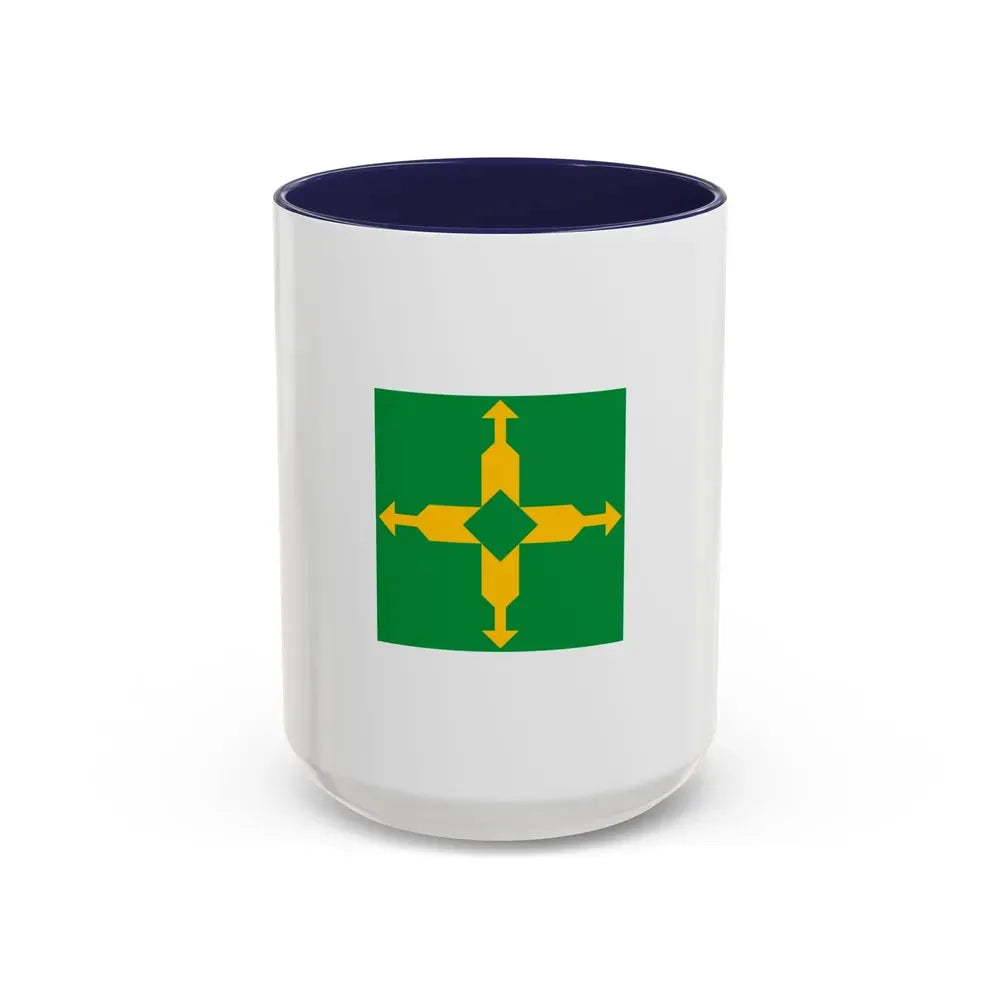 Flag of the Federal District Brazil - Accent Coffee Mug 15oz Navy - Go Mug Yourself