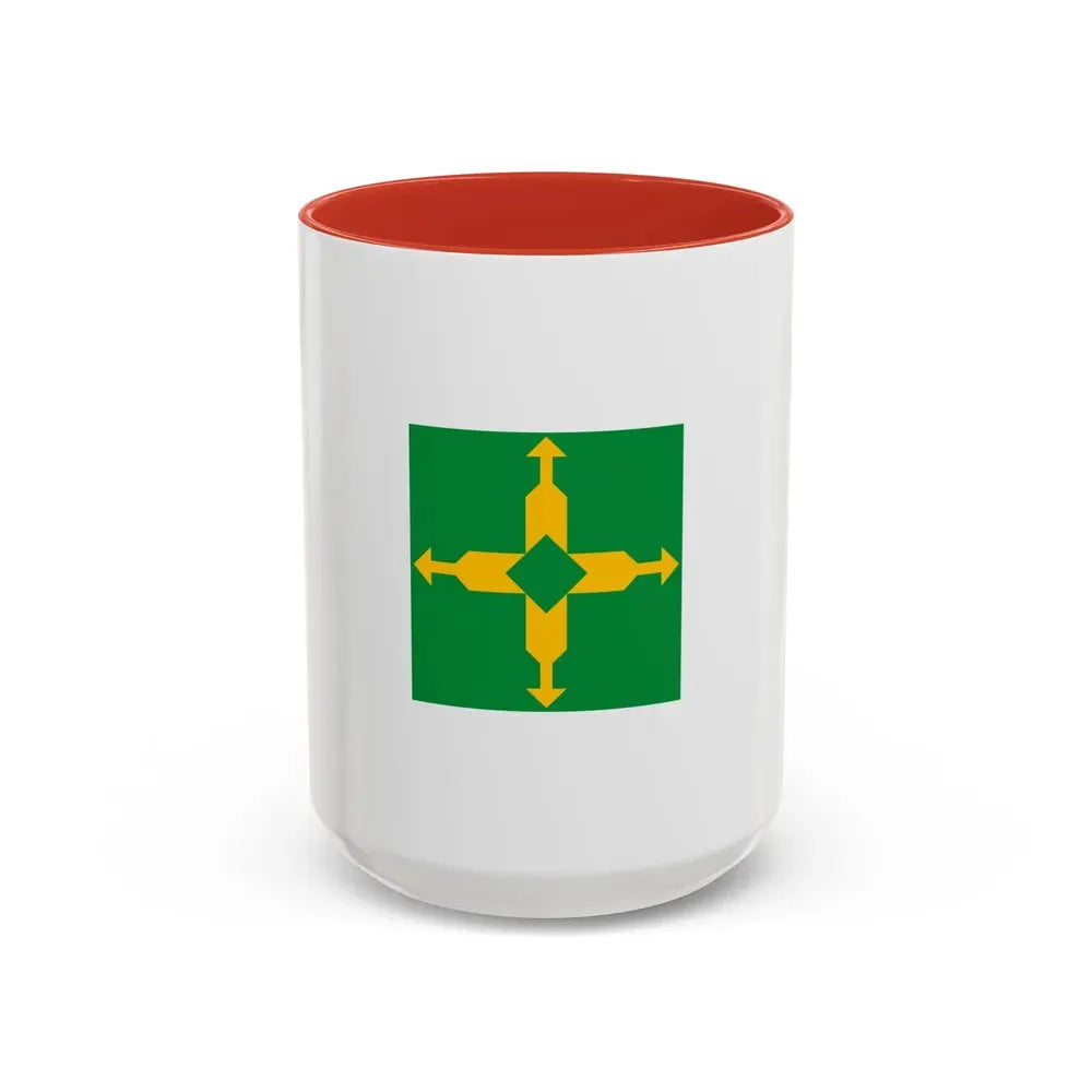 Flag of the Federal District Brazil - Accent Coffee Mug 15oz Red - Go Mug Yourself