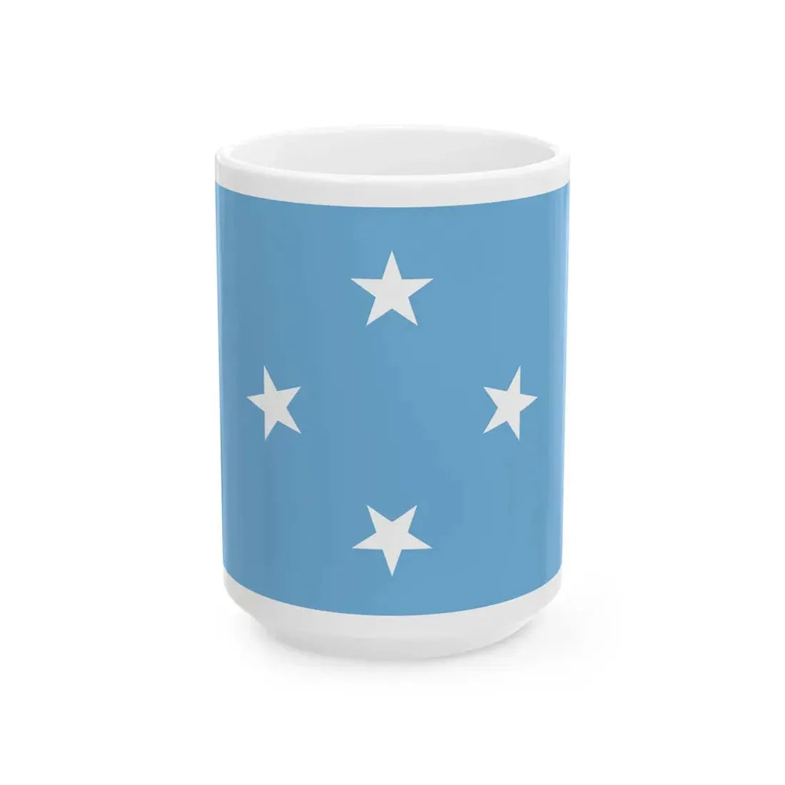 Flag of the Federated States of Micronesia 3-2 (Micronesia) White Coffee Mug 15oz - Go Mug Yourself