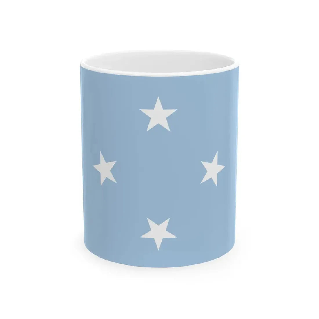 Flag of the Federated States of Micronesia Pantone (Micronesia) White Coffee Mug 11oz - Go Mug Yourself