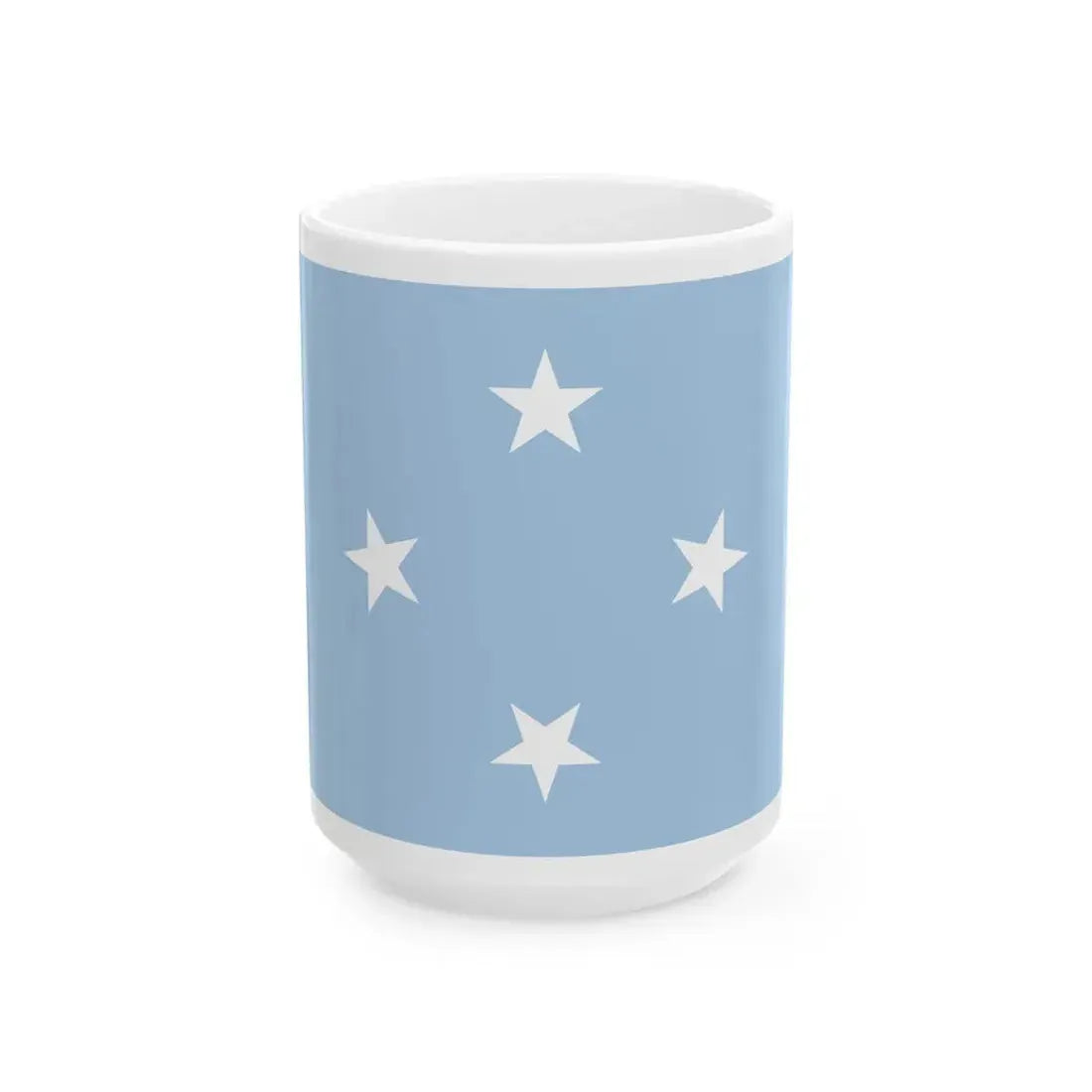 Flag of the Federated States of Micronesia Pantone (Micronesia) White Coffee Mug 15oz - Go Mug Yourself