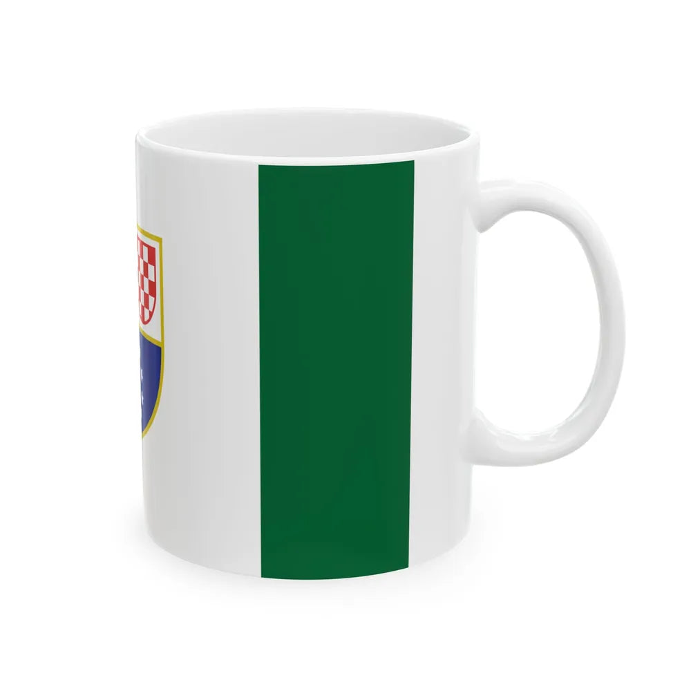 Flag of the Federation of Bosnia and Herzegovina 1996-2007 (Bosnia and Herzegovina) White Coffee Mug - Go Mug Yourself