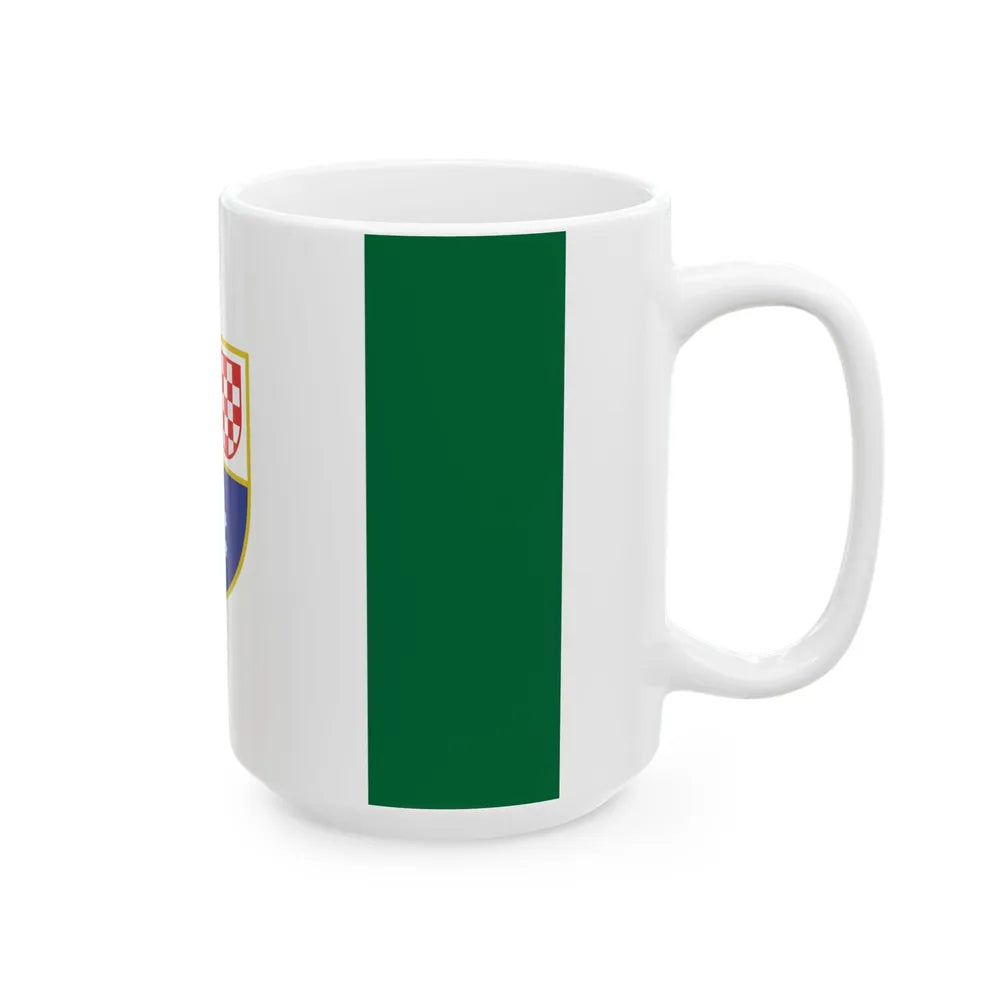 Flag of the Federation of Bosnia and Herzegovina 1996-2007 (Bosnia and Herzegovina) White Coffee Mug - Go Mug Yourself