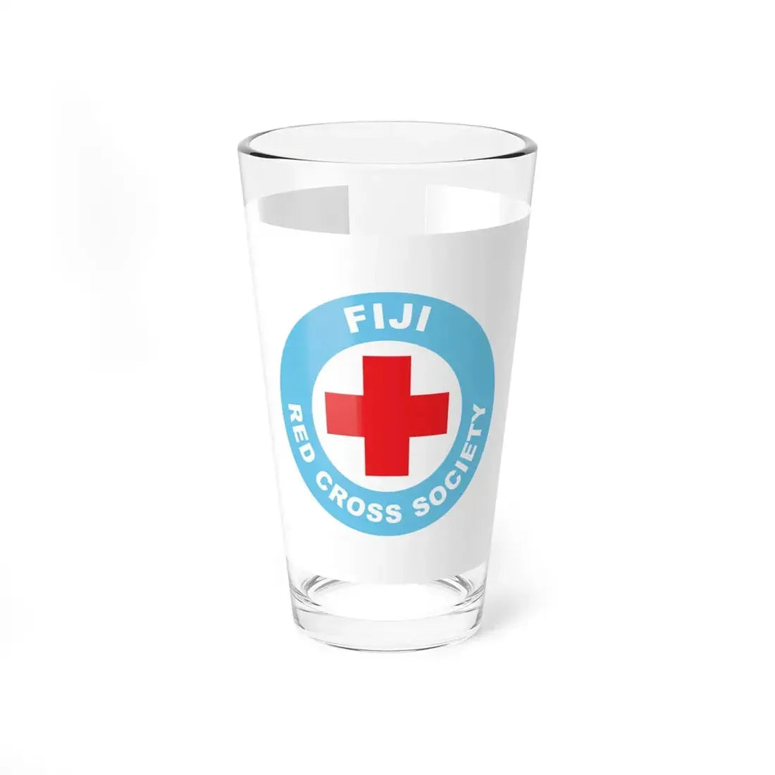 Flag of the Fiji Red Cross Society (Fiji) Pint Glass 16oz 16oz - Go Mug Yourself