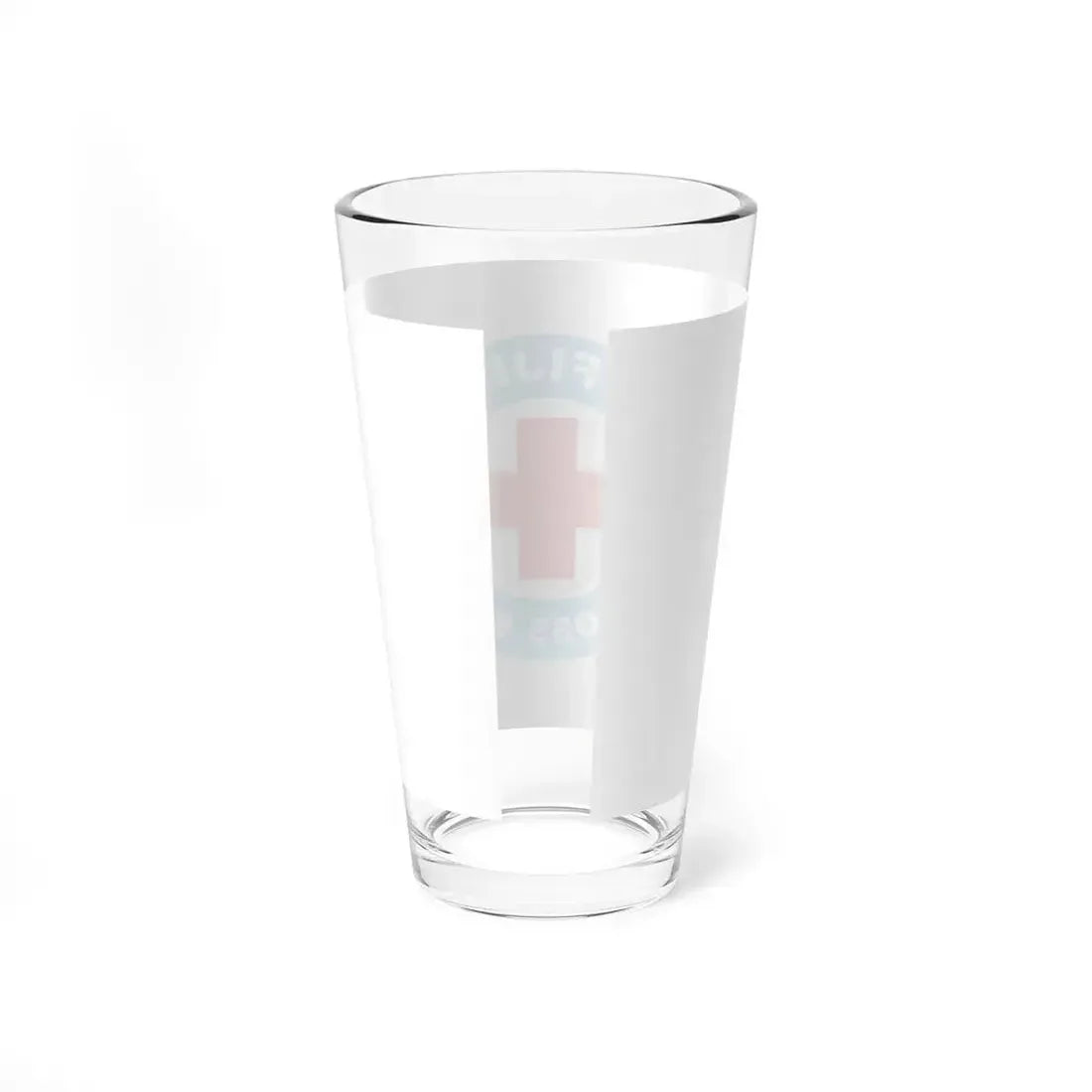 Flag of the Fiji Red Cross Society (Fiji) Pint Glass 16oz - Go Mug Yourself