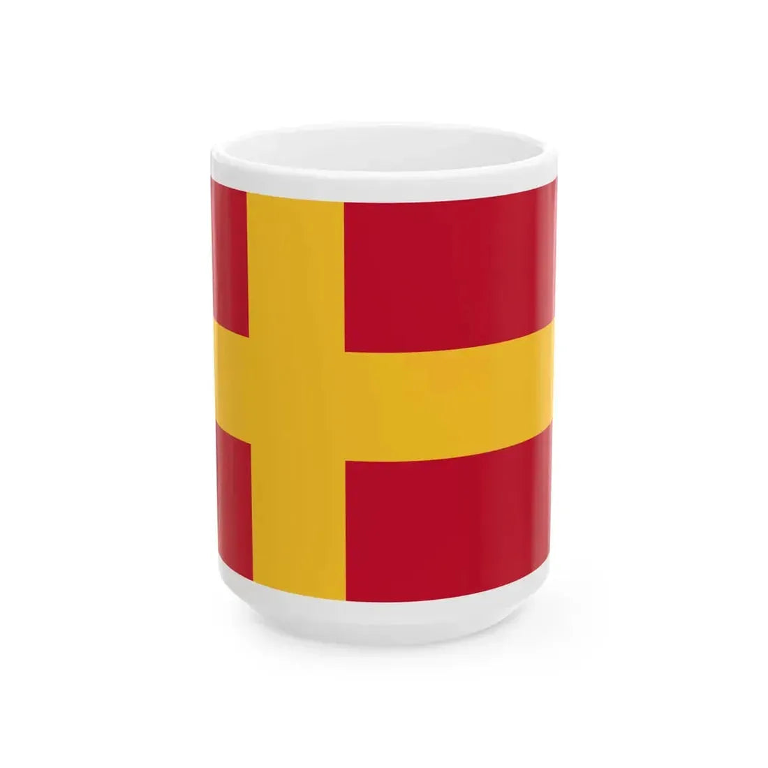 Flag of the Finland Swedes (Finland) White Coffee Mug 15oz - Go Mug Yourself