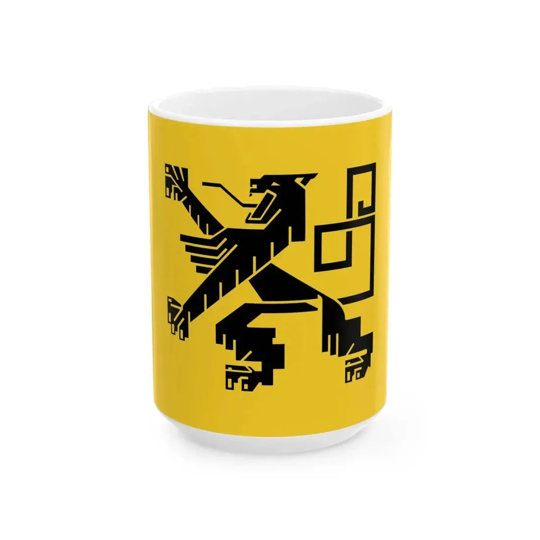 Flag of the Flemish Volunteer Legion Legion Flandern SS (Germany) White Coffee Mug 15oz - Go Mug Yourself