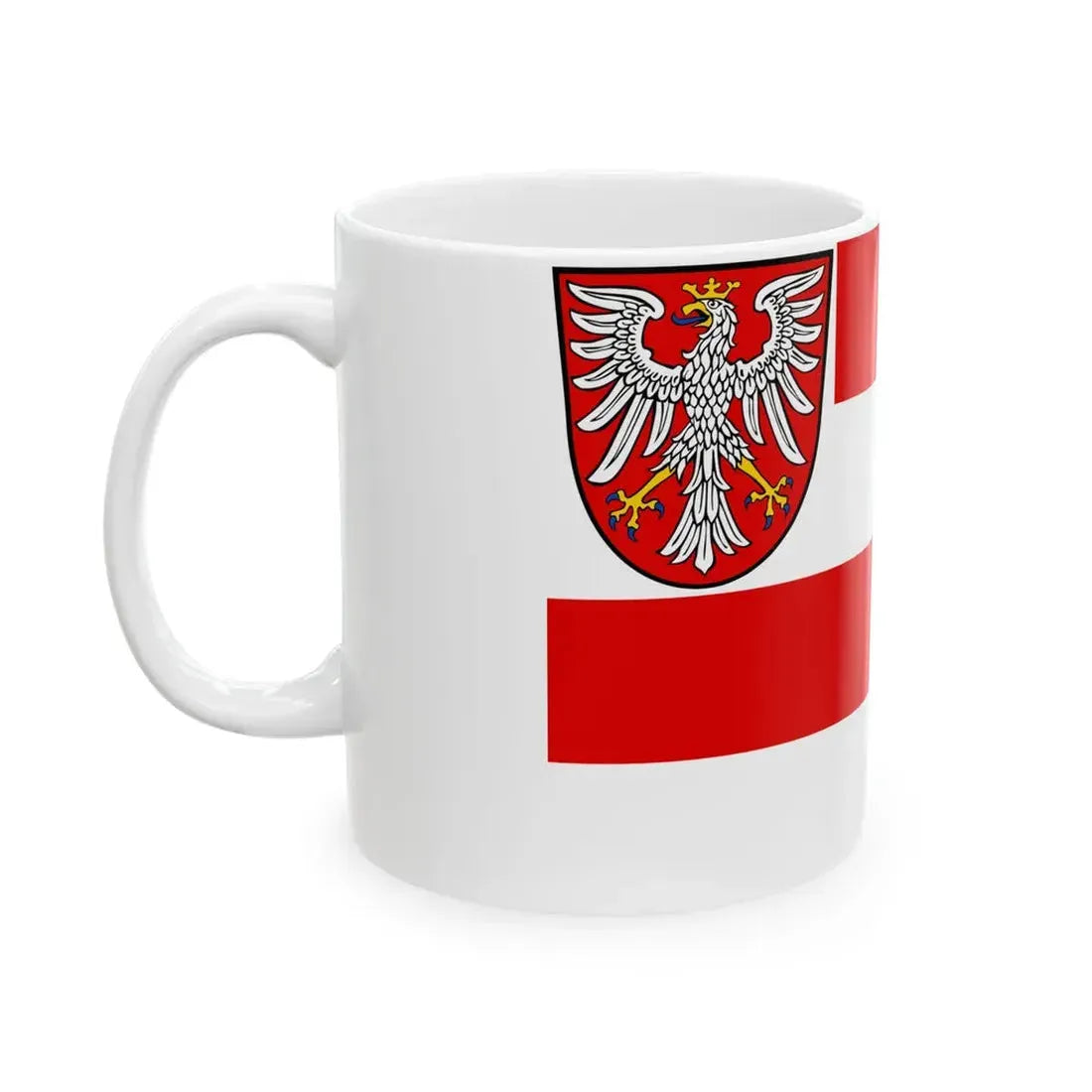 Flag of the Free City of Frankfurt (Germany) White Coffee Mug - Go Mug Yourself