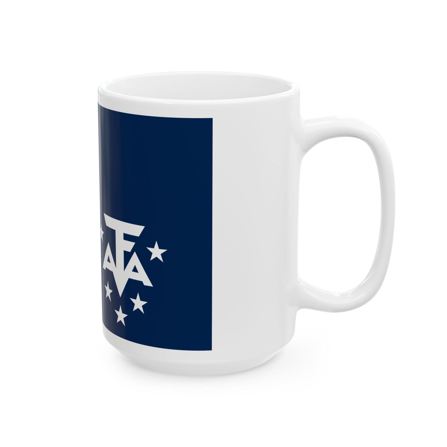 Flag of the French Southern and Antarctic Lands 2020 (France) White Coffee Mug-Go Mug Yourself