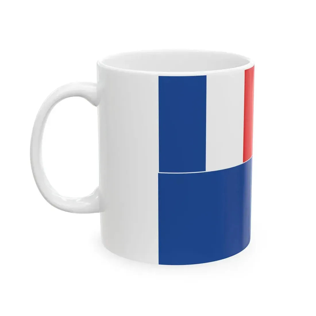 Flag of the French Southern and Antarctic Lands (France) White Coffee Mug - Go Mug Yourself