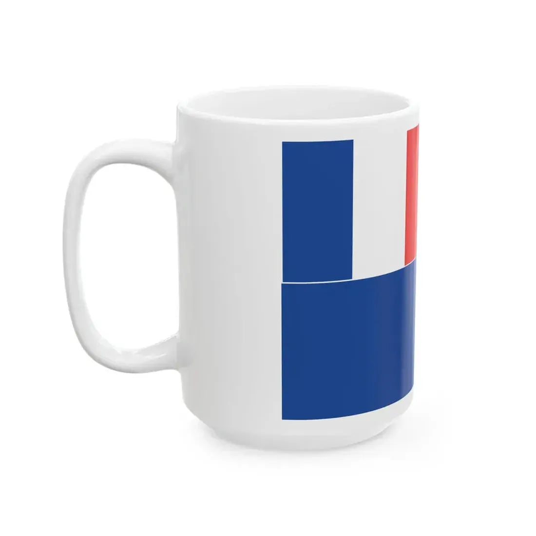 Flag of the French Southern and Antarctic Lands (France) White Coffee Mug - Go Mug Yourself
