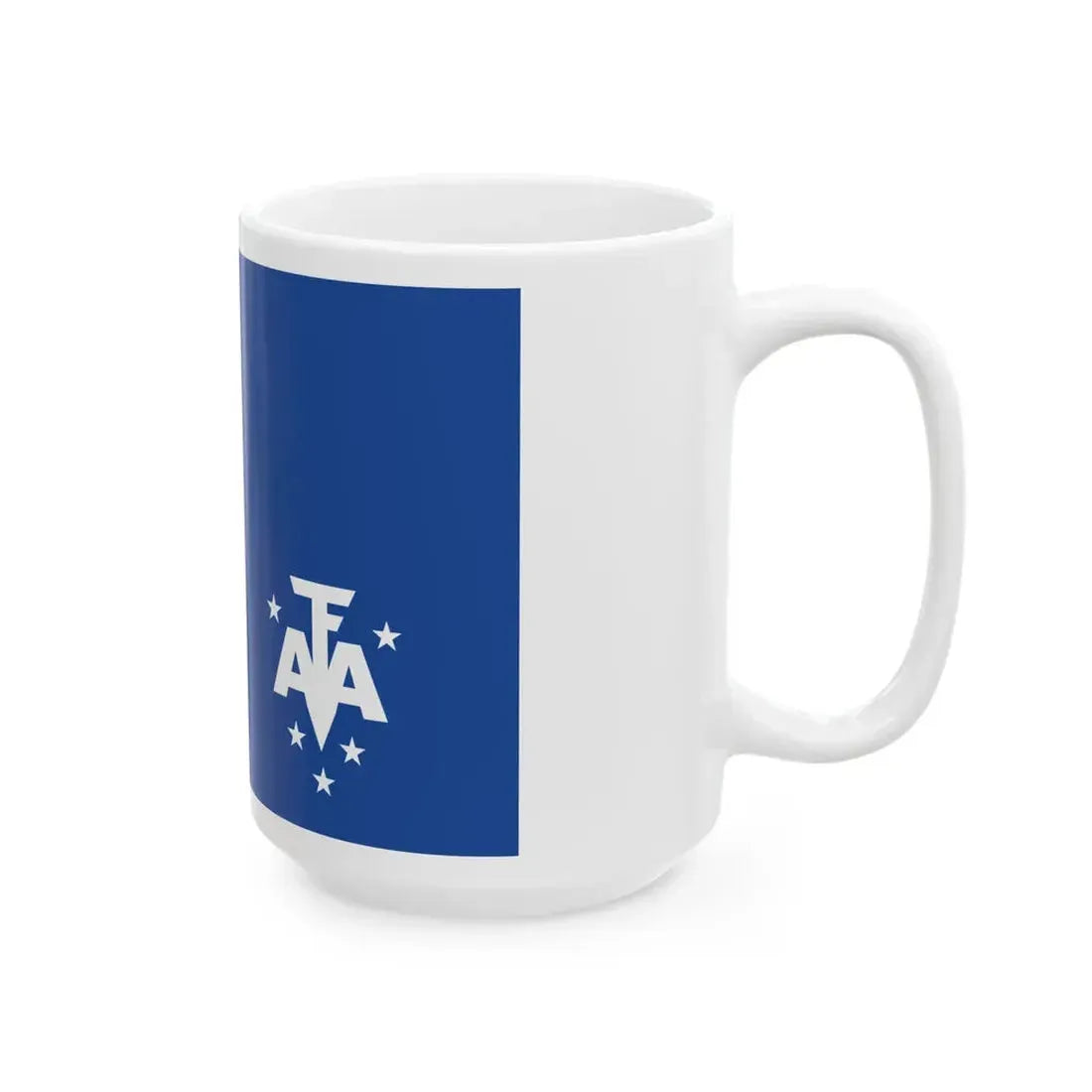 Flag of the French Southern and Antarctic Lands (France) White Coffee Mug - Go Mug Yourself