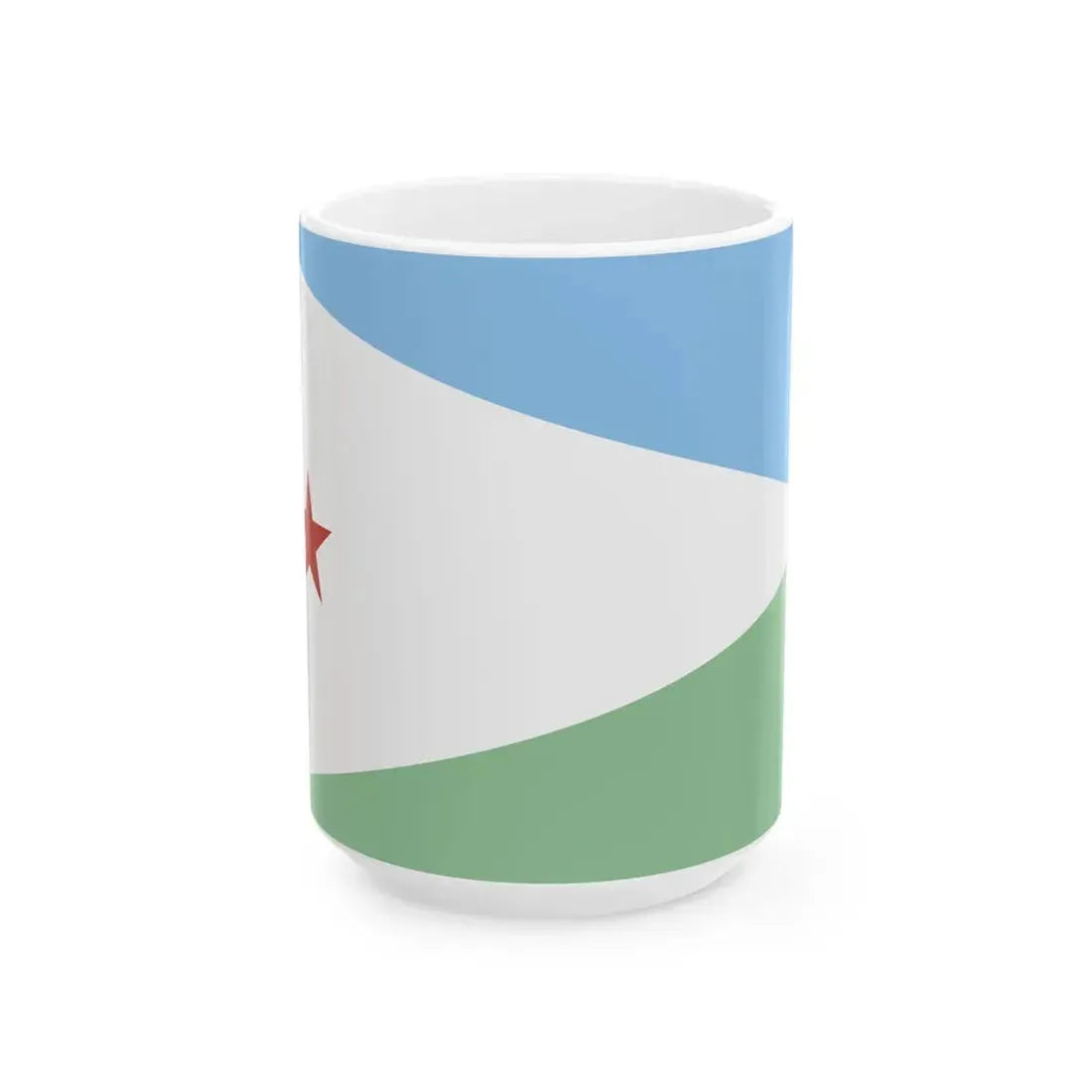 Flag of the Front for the Restoration of Unity and Democracy (Djibouti) White Coffee Mug 15oz - Go Mug Yourself