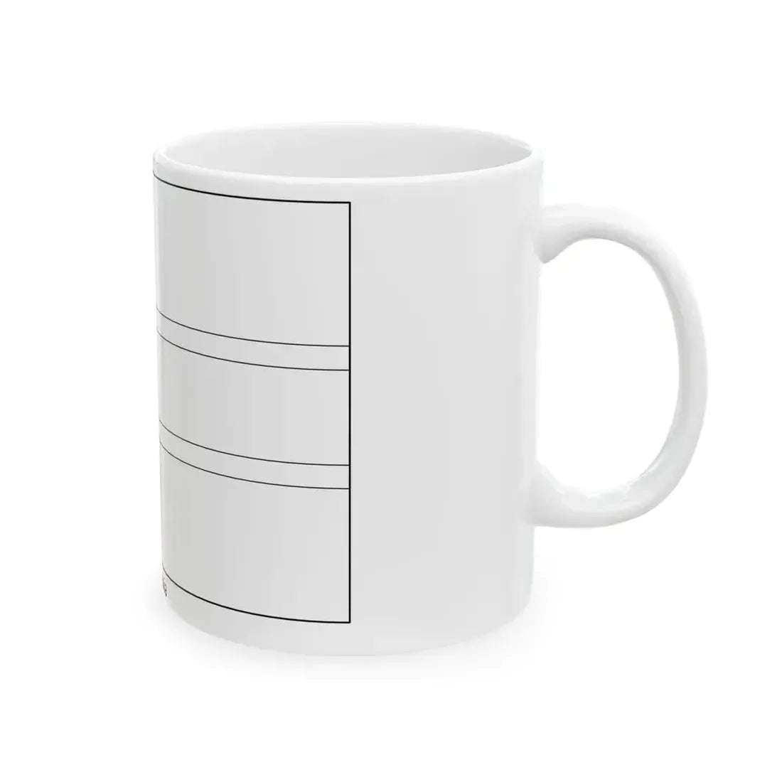 Flag of the Gambia colouring page (Gambia) White Coffee Mug - Go Mug Yourself