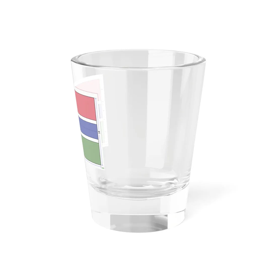Flag of the Gambia construction sheet (Gambia) Shot Glass 1.5oz - Go Mug Yourself