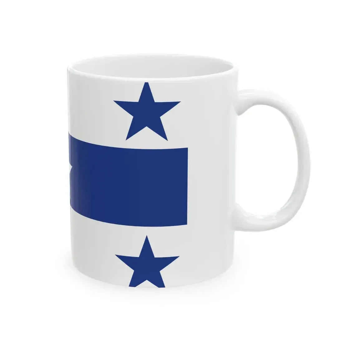 Flag of the Gambier Islands (France) White Coffee Mug - Go Mug Yourself