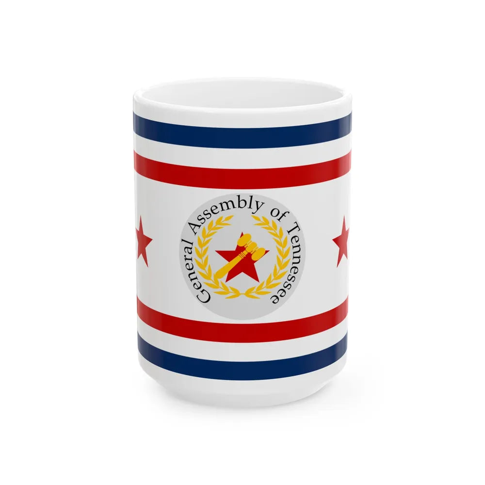 Flag of the General Assembly of Tennessee (United States) White Coffee Mug 15oz - Go Mug Yourself