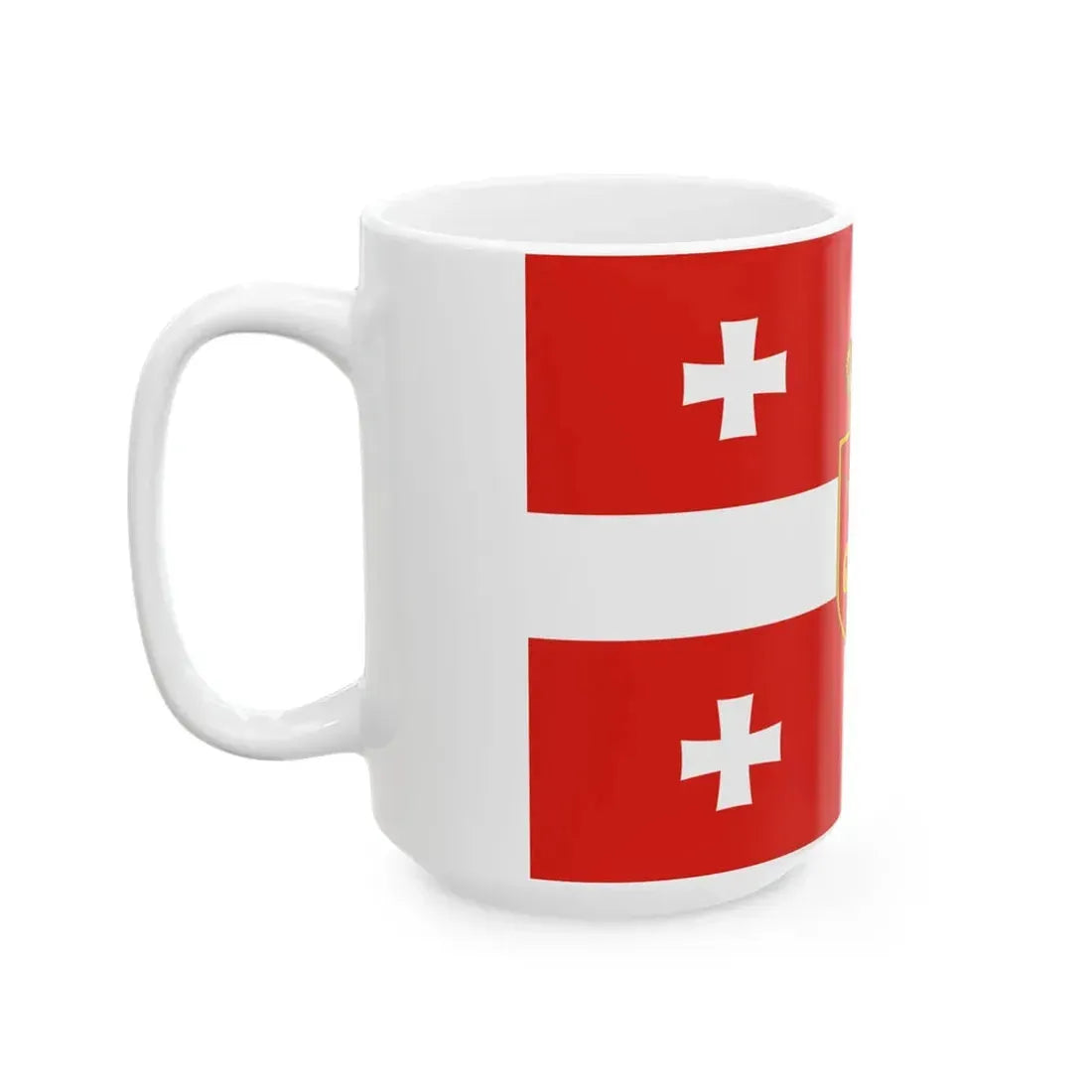 Flag of the Georgian Armed Forces (Georgia) White Coffee Mug - Go Mug Yourself
