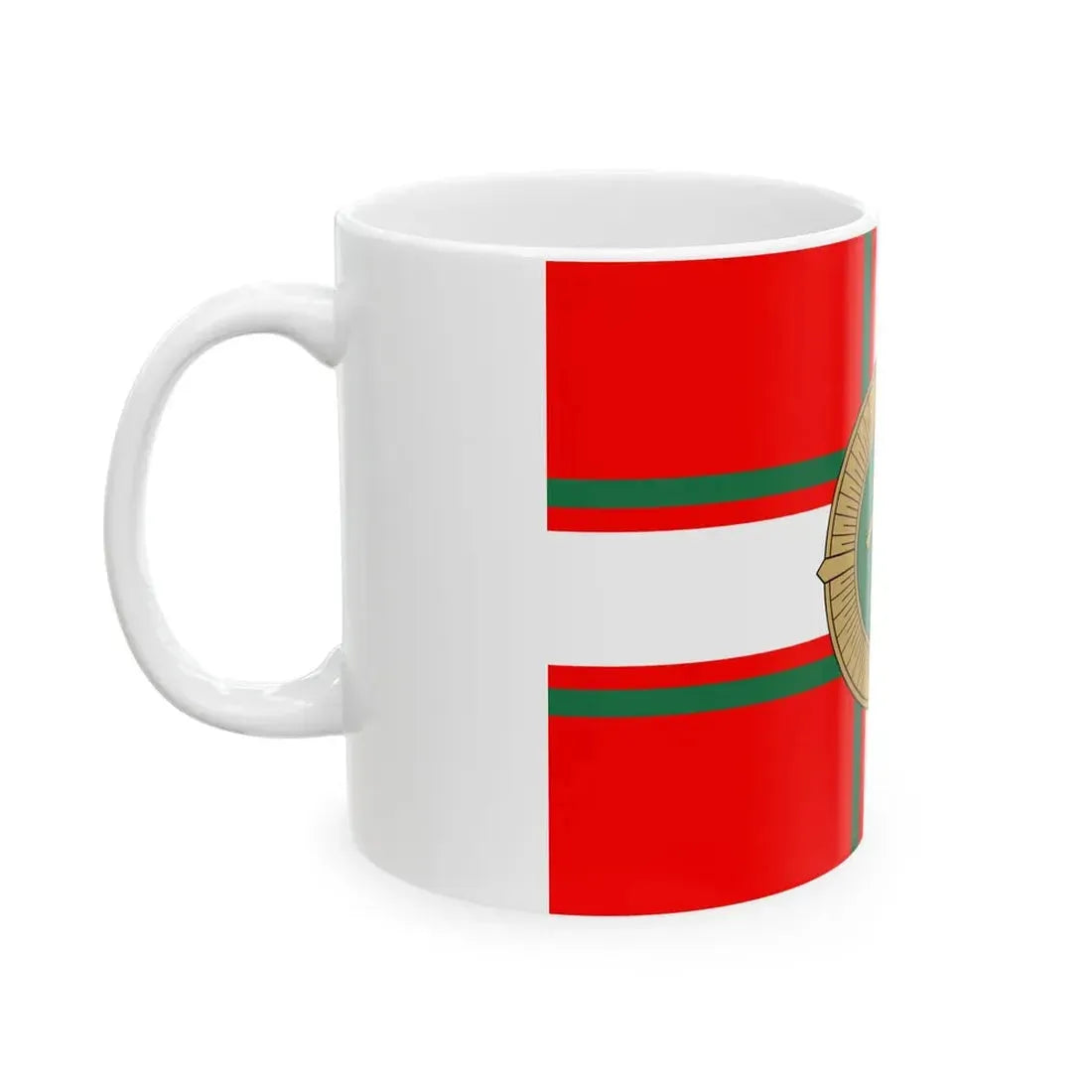 Flag of the Georgian Border Police (Georgia) White Coffee Mug - Go Mug Yourself