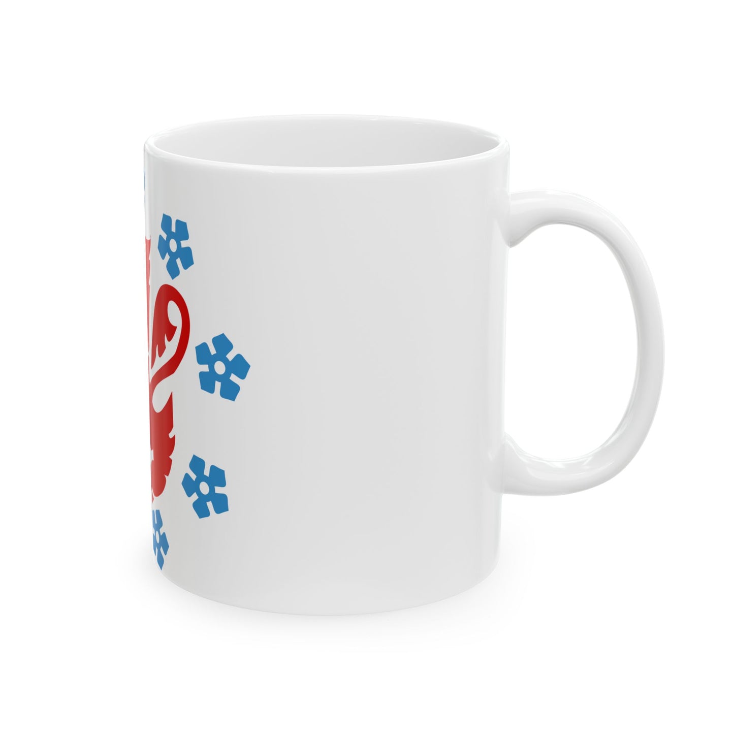 Flag of the German Community in Belgium (Belgium) White Coffee Mug-Go Mug Yourself