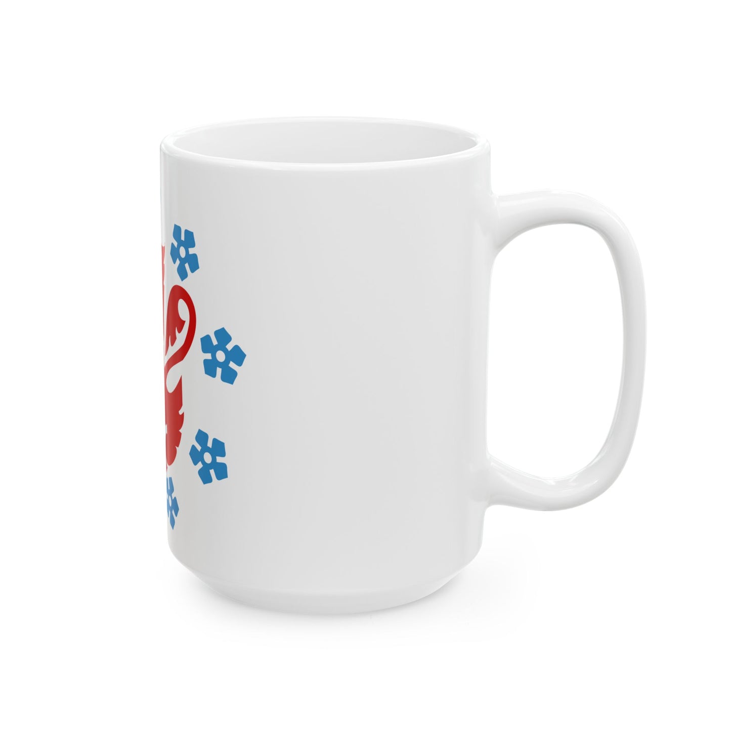 Flag of the German Community in Belgium (Belgium) White Coffee Mug-Go Mug Yourself