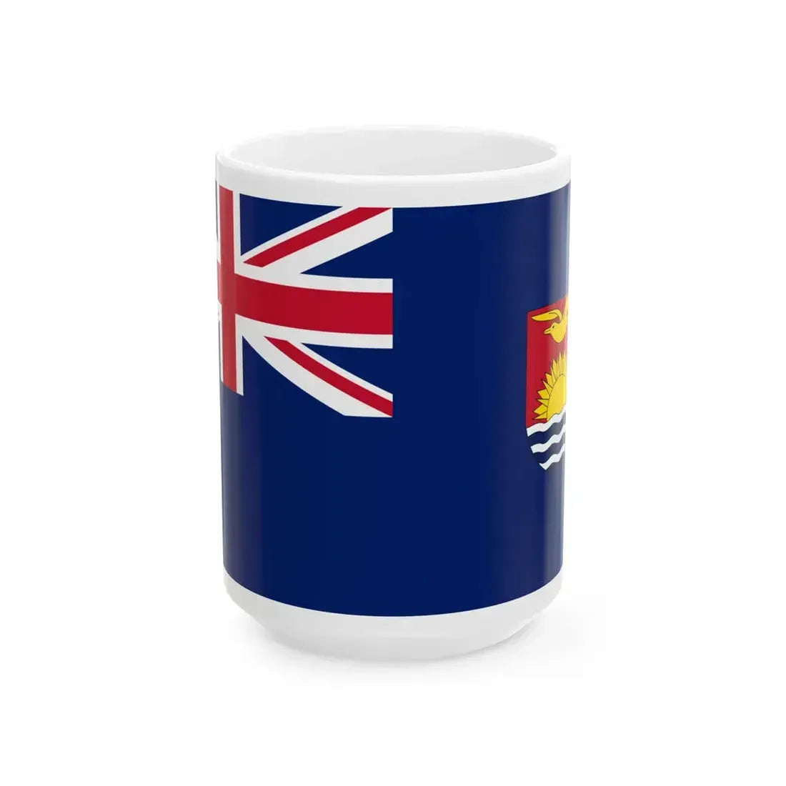 Flag of the Gilbert and Ellice Islands 1937-1976 (Kiribati) White Coffee Mug 15oz - Go Mug Yourself