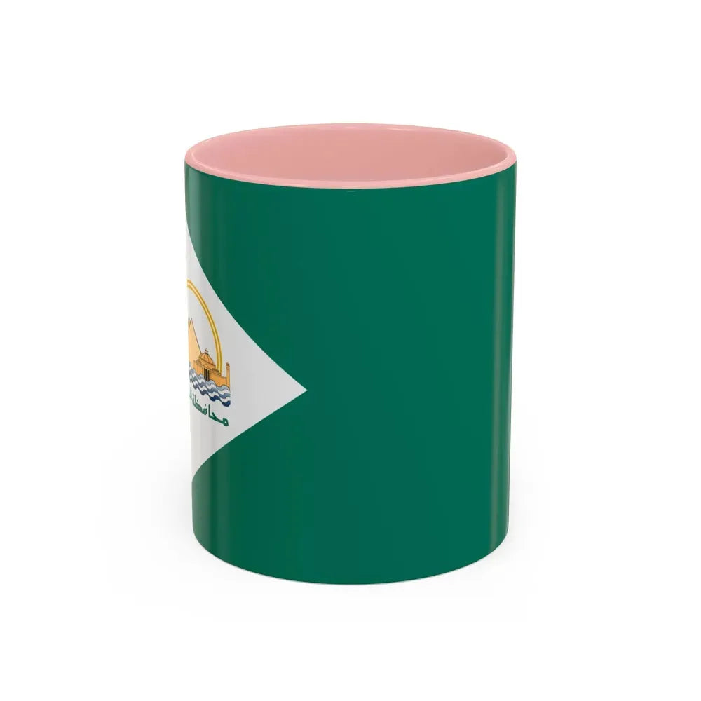 Flag of the Giza Governorate Egypt - Accent Coffee Mug 11oz Pink - Go Mug Yourself