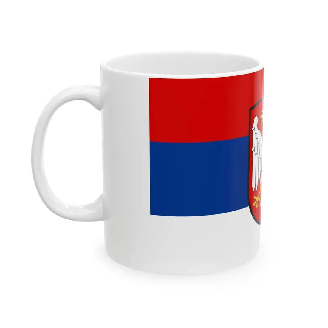 Flag of the Government of National Salvation occupied Yugoslavia (Serbia) White Coffee Mug - Go Mug Yourself