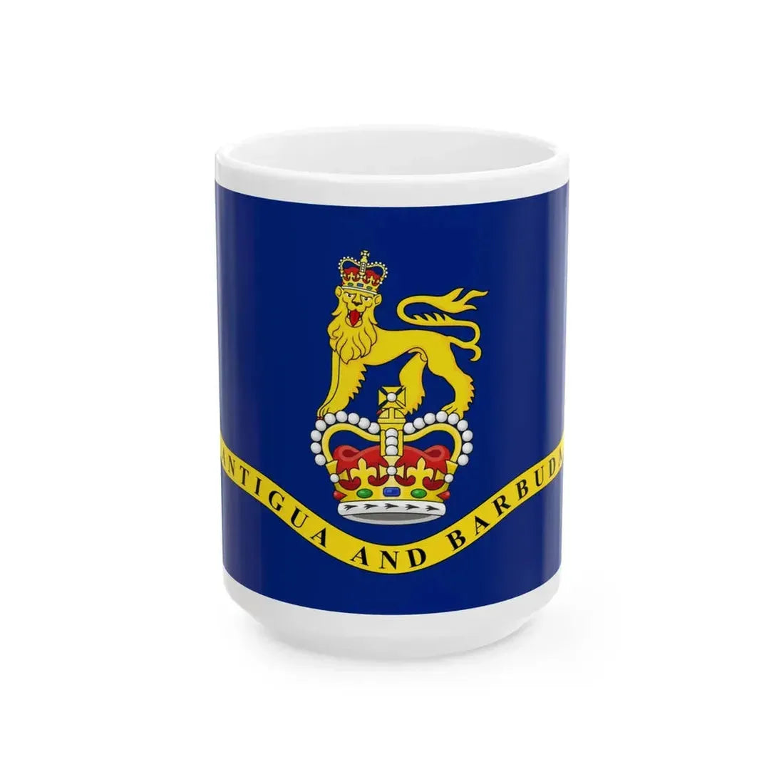 Flag of the Governor-General of Antigua and Barbuda 1981-2023 (Antigua and Barbuda) White Coffee Mug 15oz - Go Mug Yourself