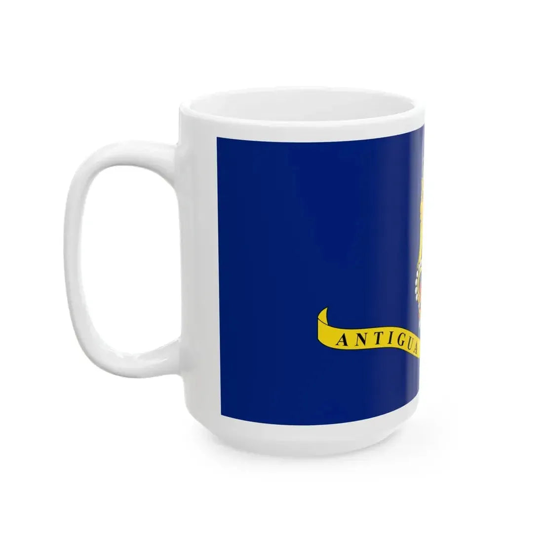 Flag of the Governor-General of Antigua and Barbuda 1981-2023 (Antigua and Barbuda) White Coffee Mug - Go Mug Yourself