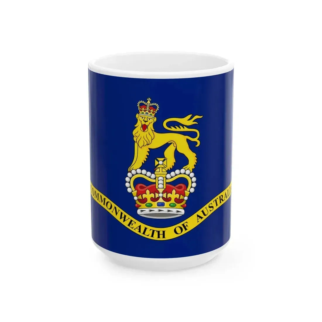 Flag of the Governor-General of Australia 1953-2024 (Australia) White Coffee Mug 15oz - Go Mug Yourself