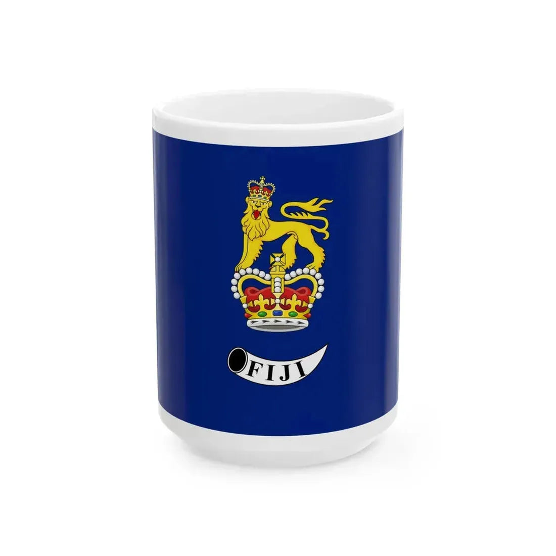 Flag of the Governor-General of Fiji 1970-1987 (Fiji) White Coffee Mug 15oz - Go Mug Yourself