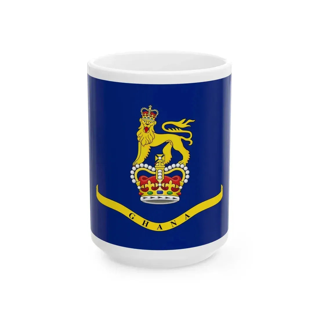 Flag of the Governor-General of Ghana 1957-1960 (Ghana) White Coffee Mug 15oz - Go Mug Yourself