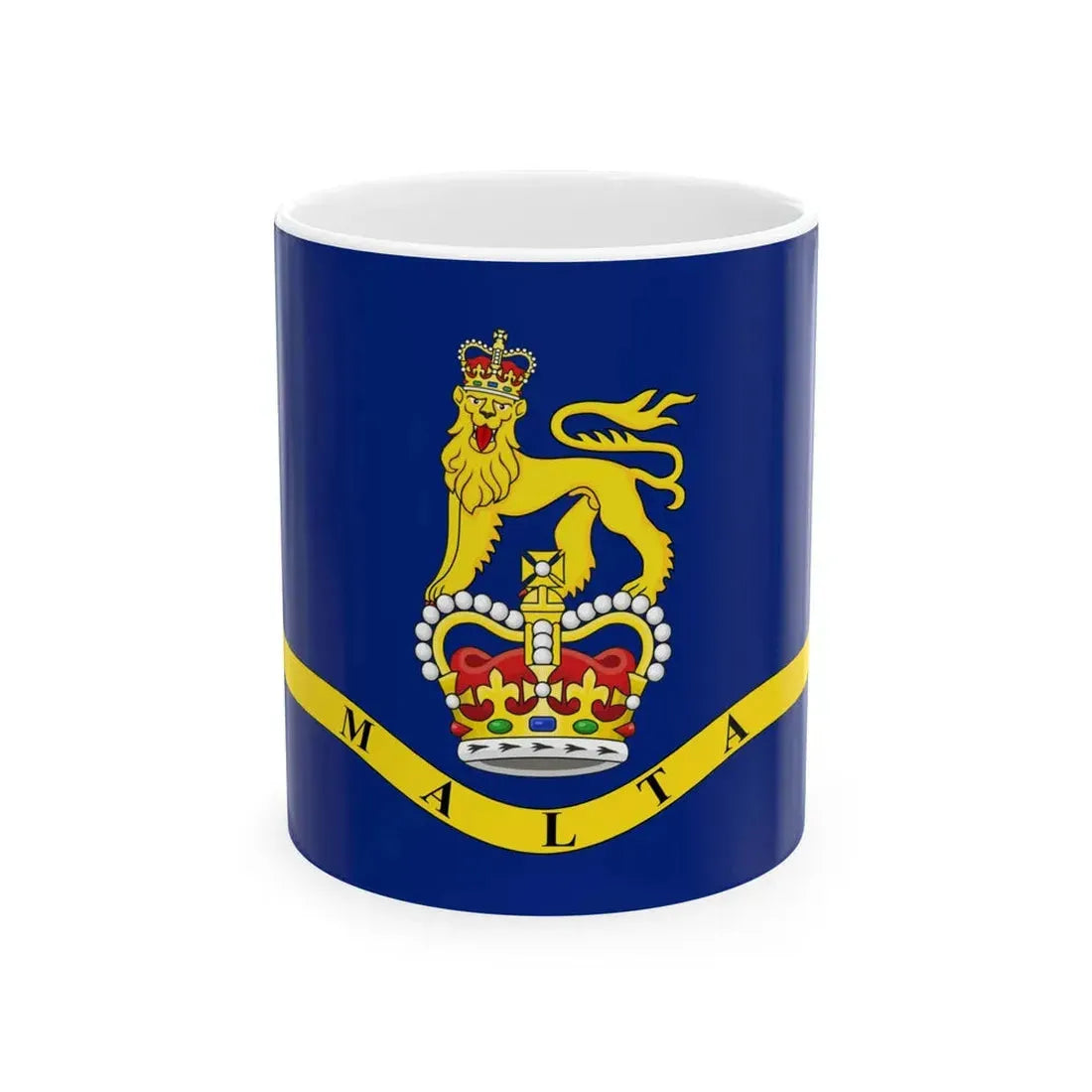 Flag of the Governor-General of Malta 1964-1974 (Malta) White Coffee Mug 11oz - Go Mug Yourself