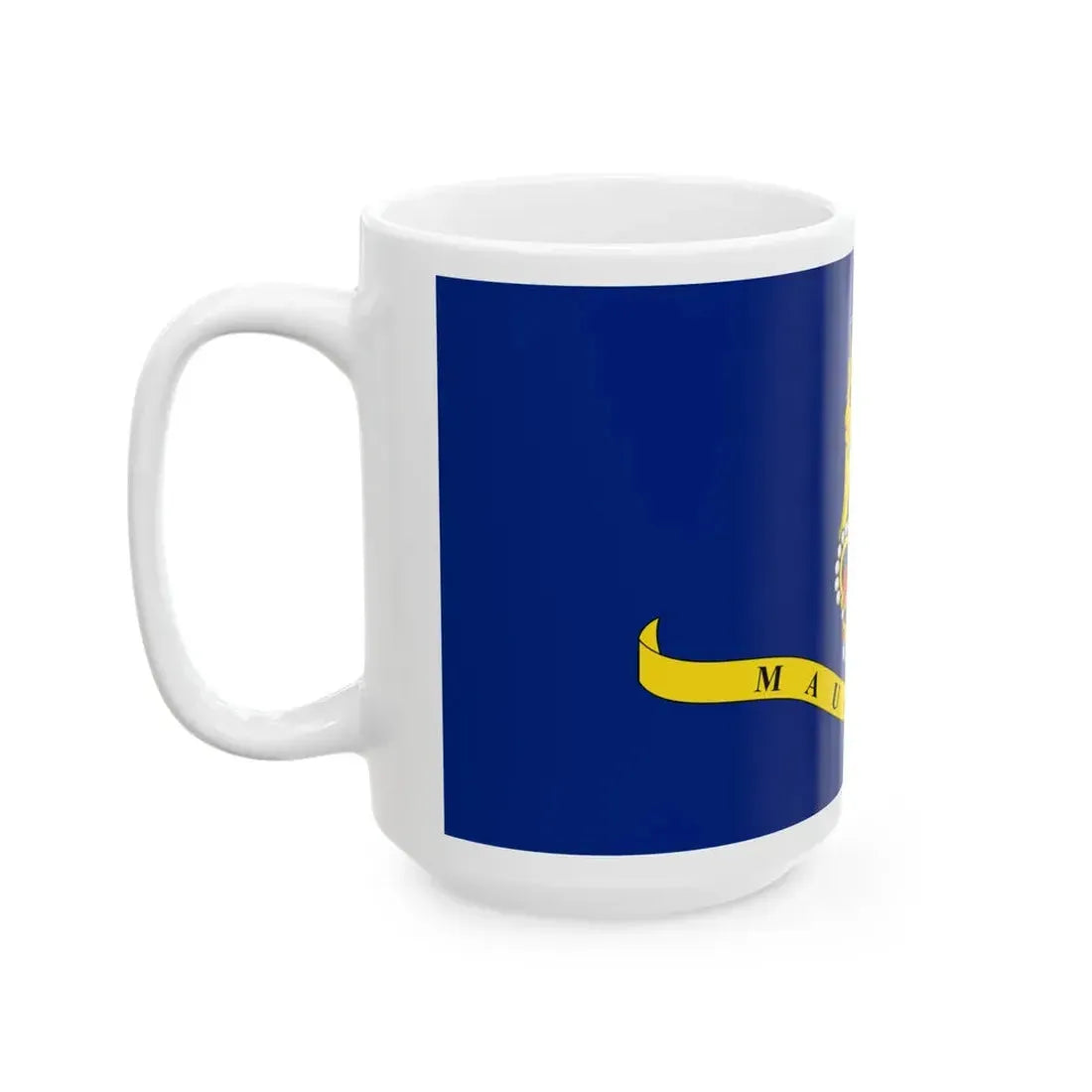 Flag of the Governor-General of Mauritius 1968-1992 (Mauritius) White Coffee Mug - Go Mug Yourself