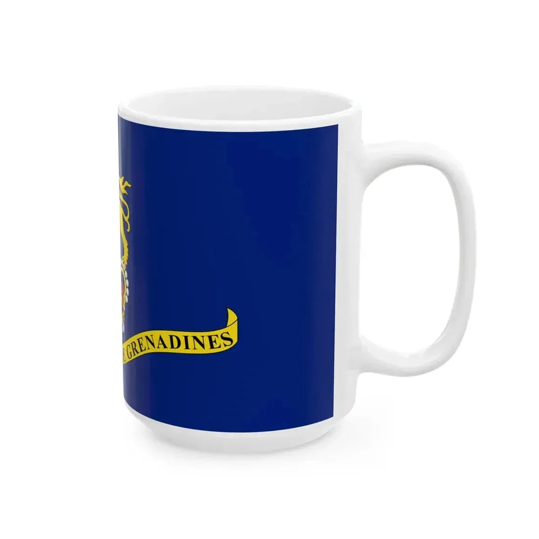 Flag of the Governor-General of Saint Vincent and the Grenadines (Saint Vincent and the Grenadines) White Coffee Mug - Go Mug Yourself