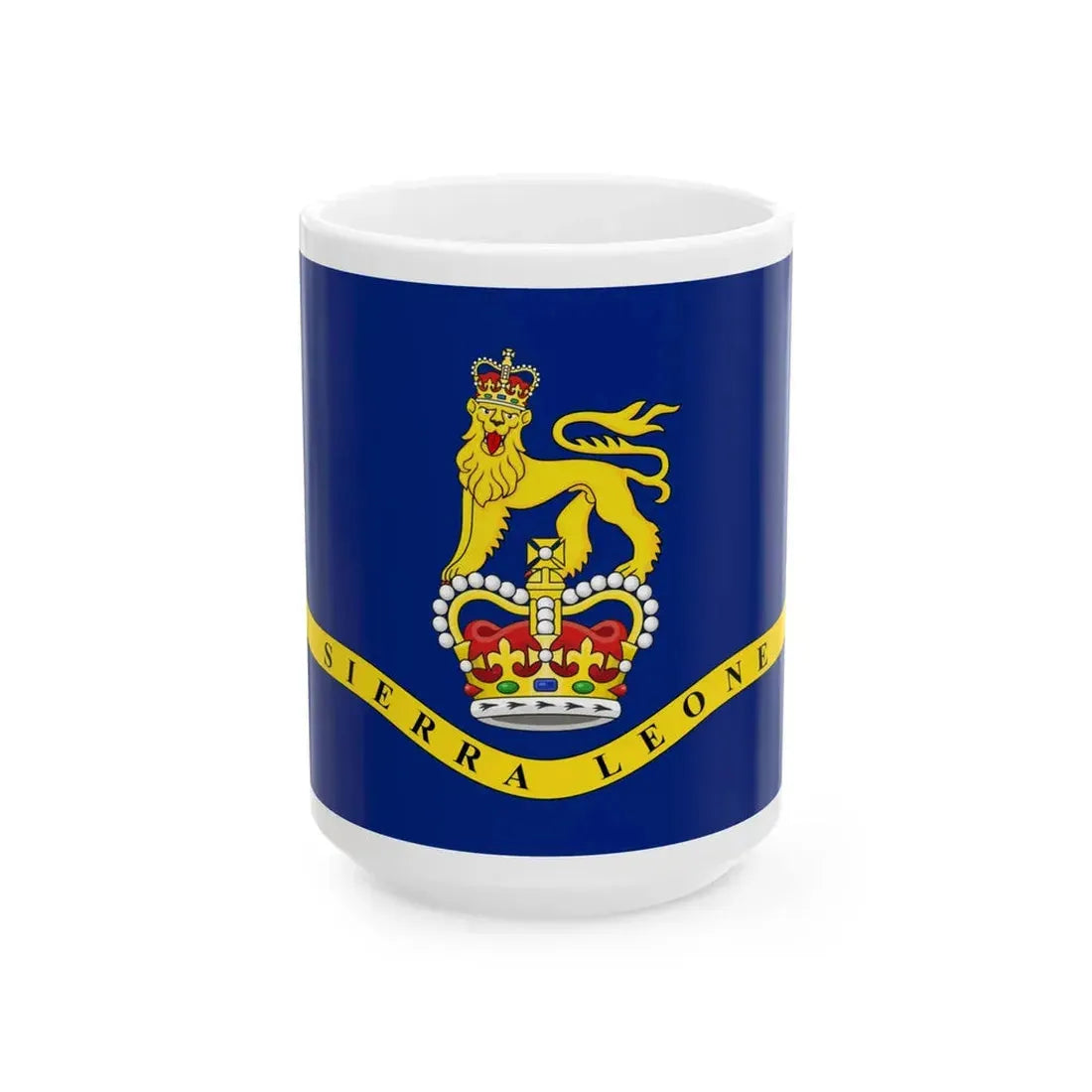Flag of the Governor-General of Sierra Leone 1961-1971 (Sierra Leone) White Coffee Mug 15oz - Go Mug Yourself