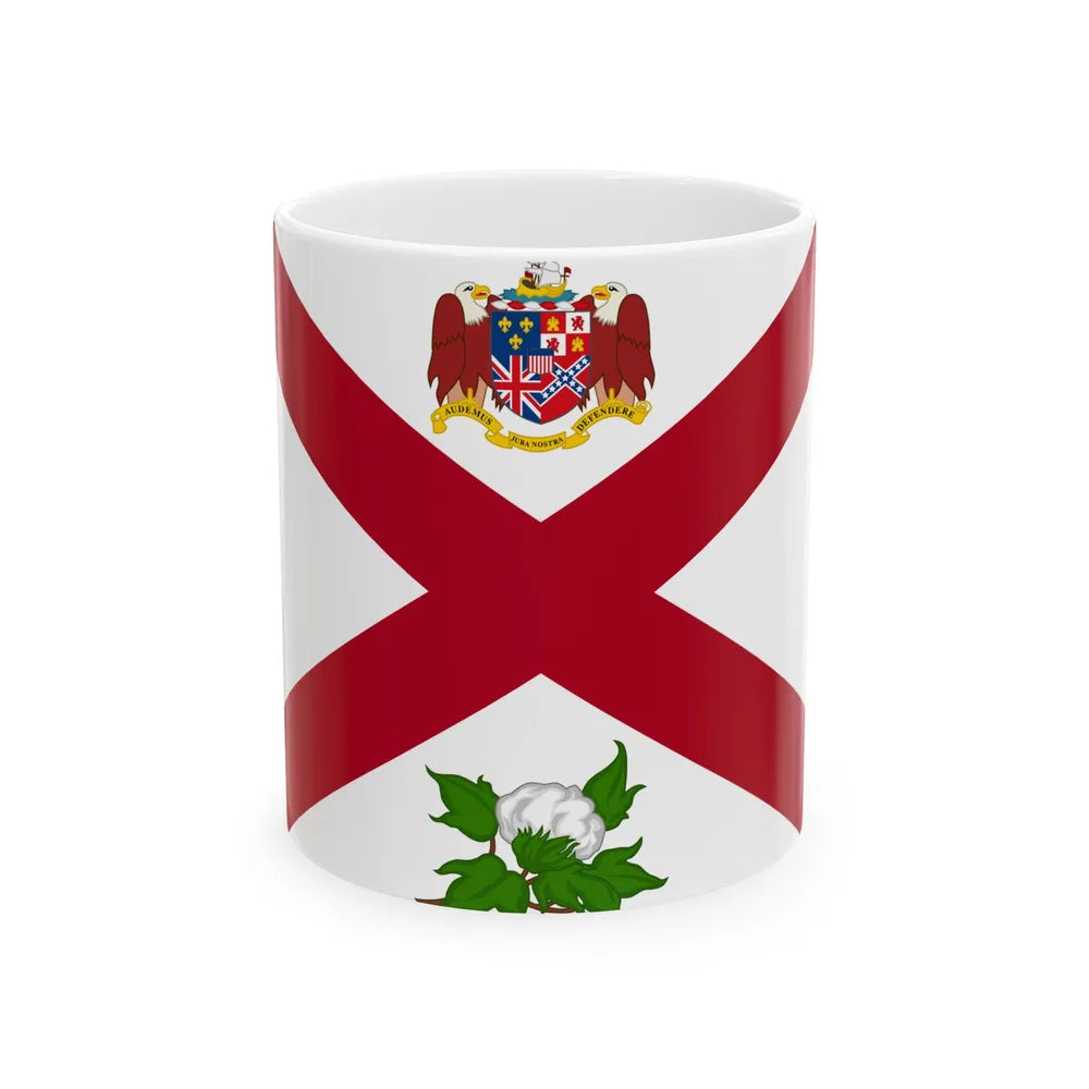 Flag of the Governor of Alabama (United States) White Coffee Mug 11oz - Go Mug Yourself