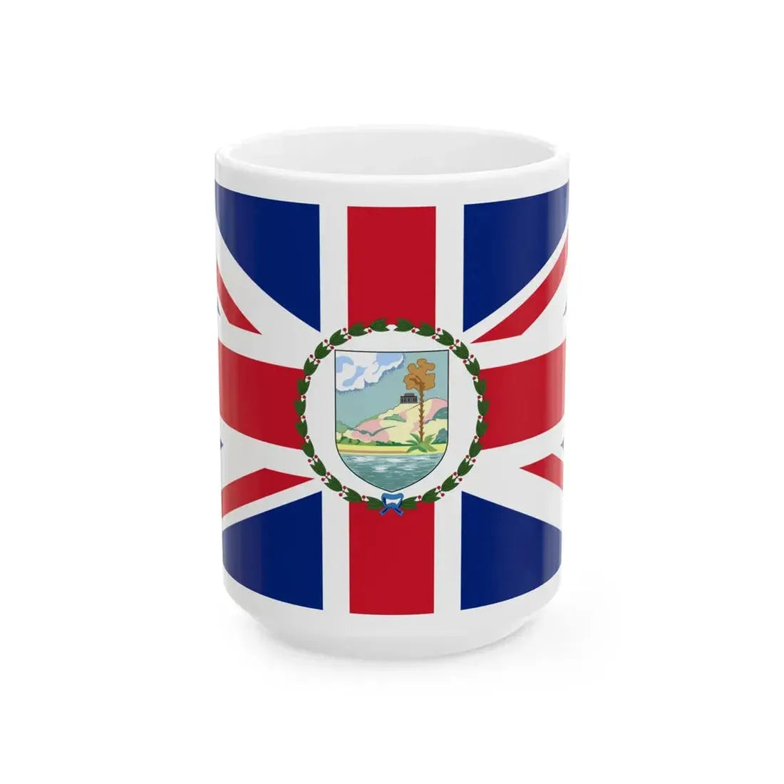 Flag of the Governor of Antigua and Barbuda 1956-1967 (Antigua and Barbuda) White Coffee Mug 15oz - Go Mug Yourself