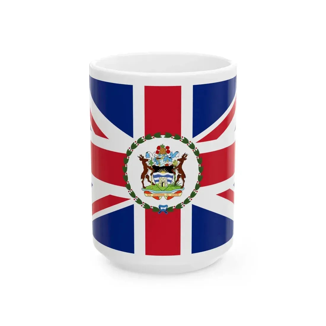 Flag of the Governor of Antigua and Barbuda 1967-1981 (Antigua and Barbuda) White Coffee Mug 15oz - Go Mug Yourself