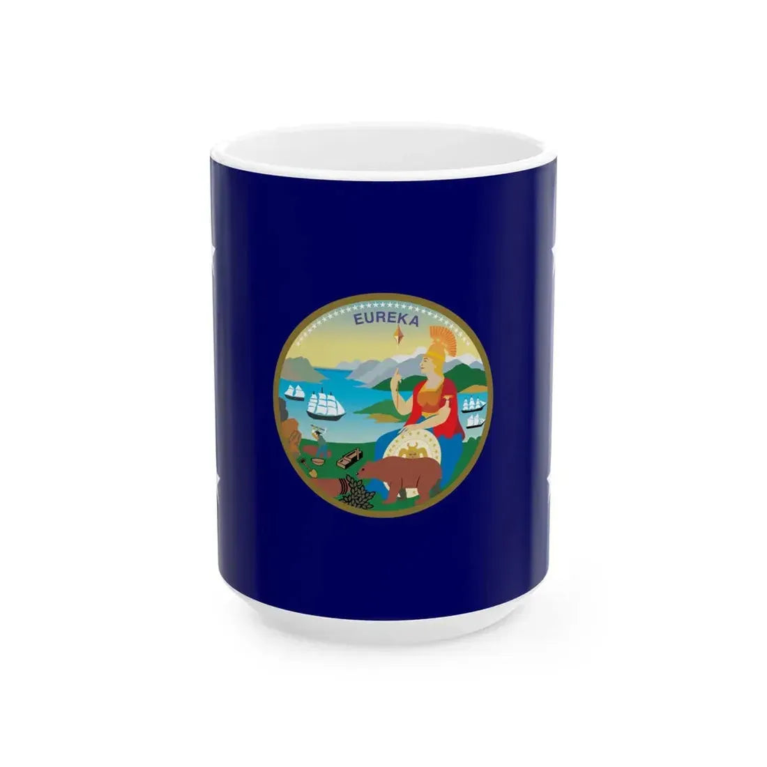 Flag of the Governor of California (United States) White Coffee Mug 15oz - Go Mug Yourself