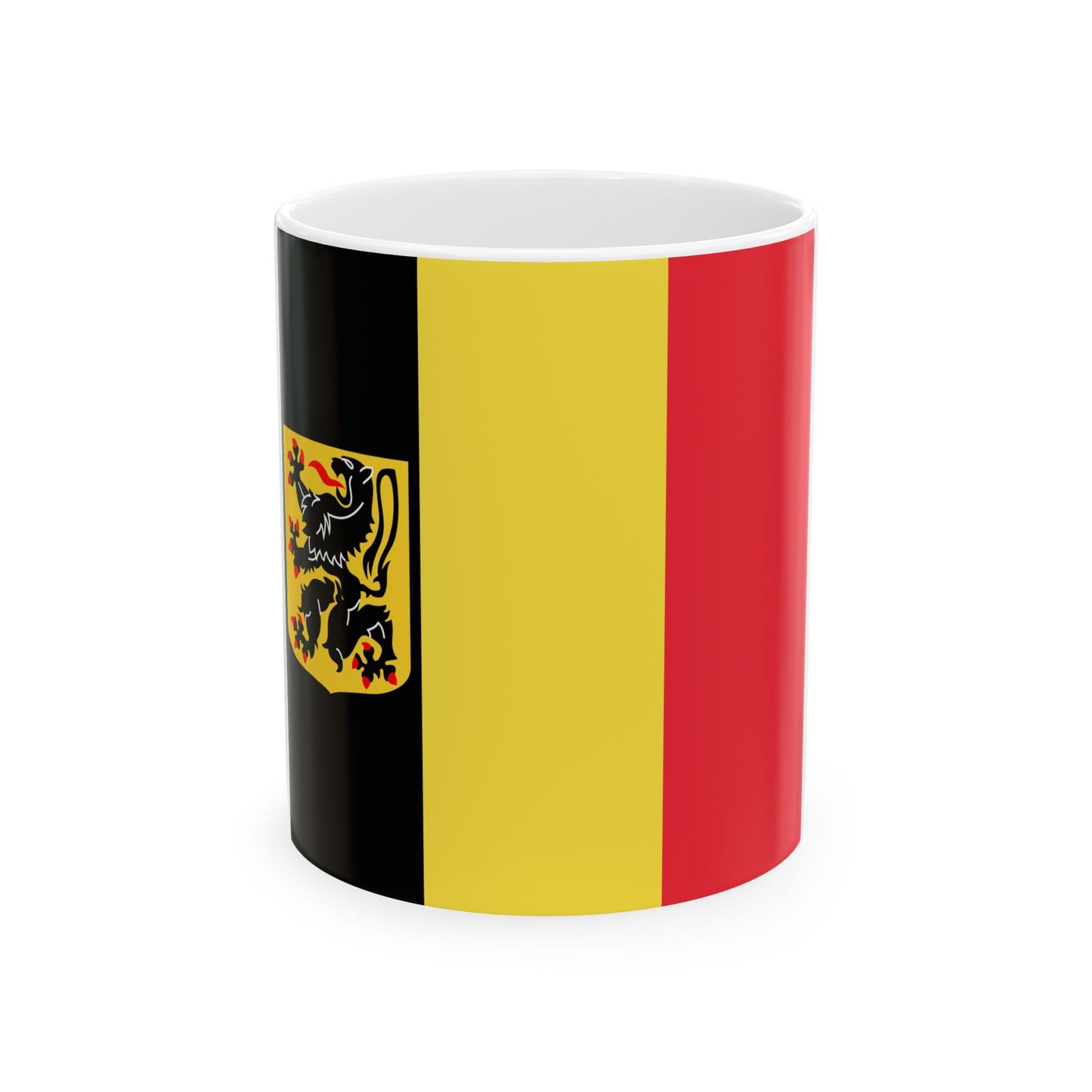 Flag of the Governor of East Flanders (Belgium) White Coffee Mug-11oz-Go Mug Yourself