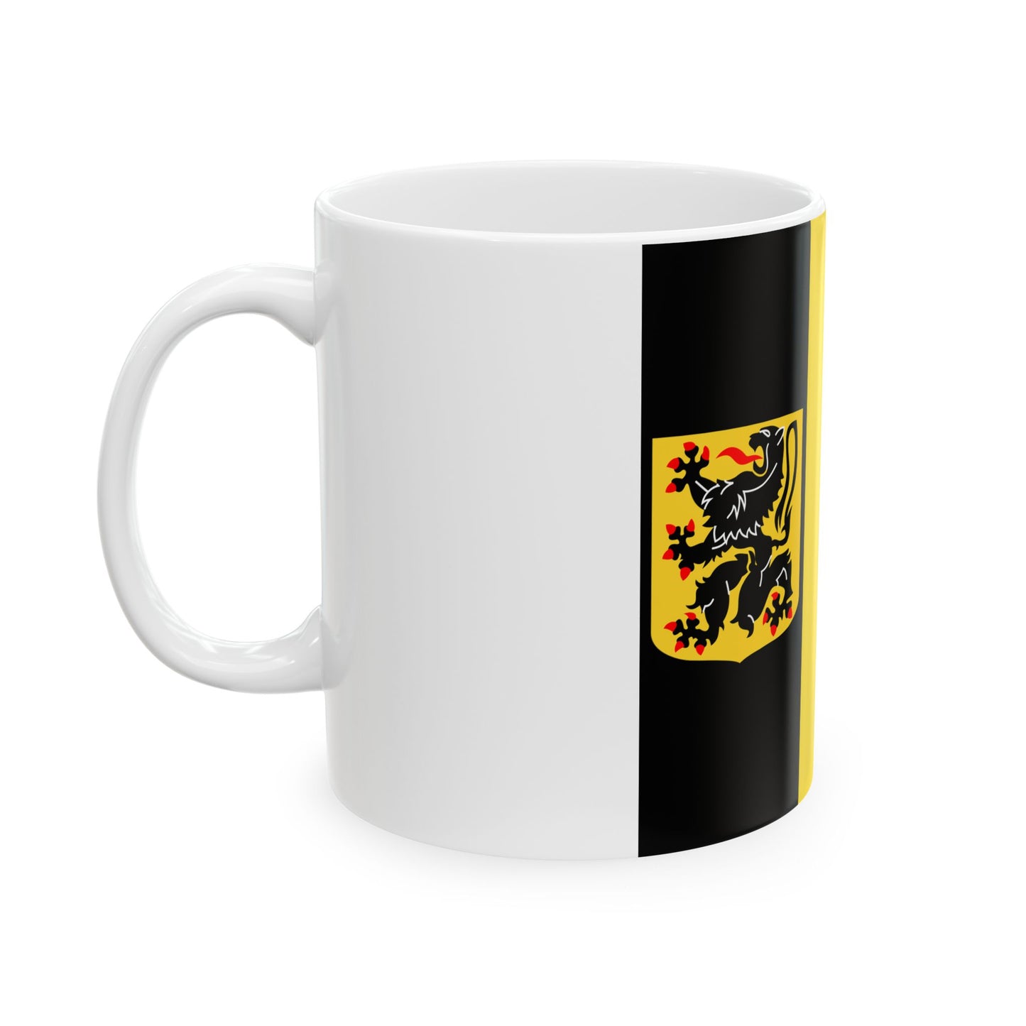 Flag of the Governor of East Flanders (Belgium) White Coffee Mug-Go Mug Yourself